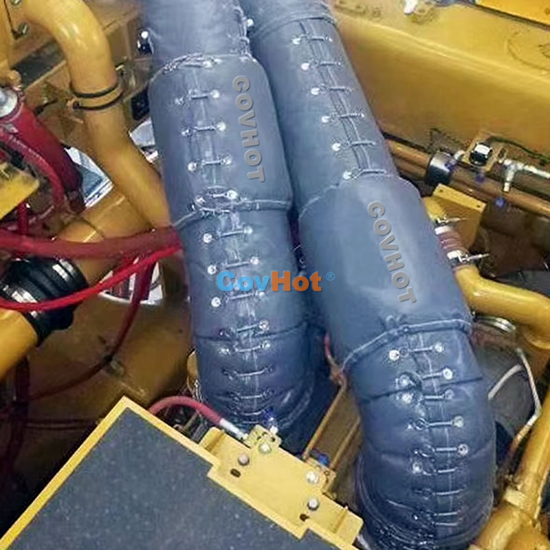 柔性排氣管排煙管絕熱套,工程車輛船舶火車發(fā)動機(jī)排氣系統(tǒng)防護(hù)罩